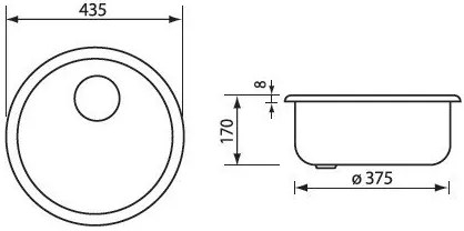 мивка Sanitec Cinzia 1V