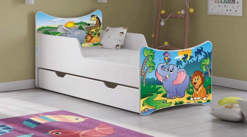 Детско легло SMB-144 x 74 x 70 cm-Jungle