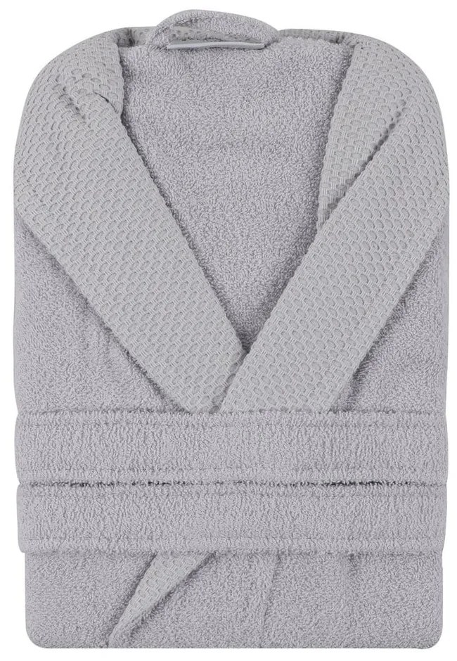 Сив памучен халат за баня размер M Cappa - Foutastic