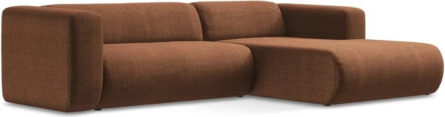 Теракотен ъглов диван (десен ъгъл) Ekahi – Makamii