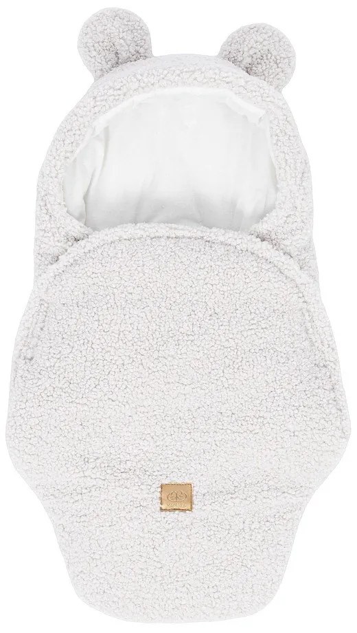 Бебешко одеяло от шерпа в цвят слонова кост 45x80 cm – Meowbaby