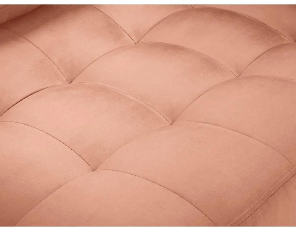 Розов кадифен диван , 219 см Santo - Milo Casa