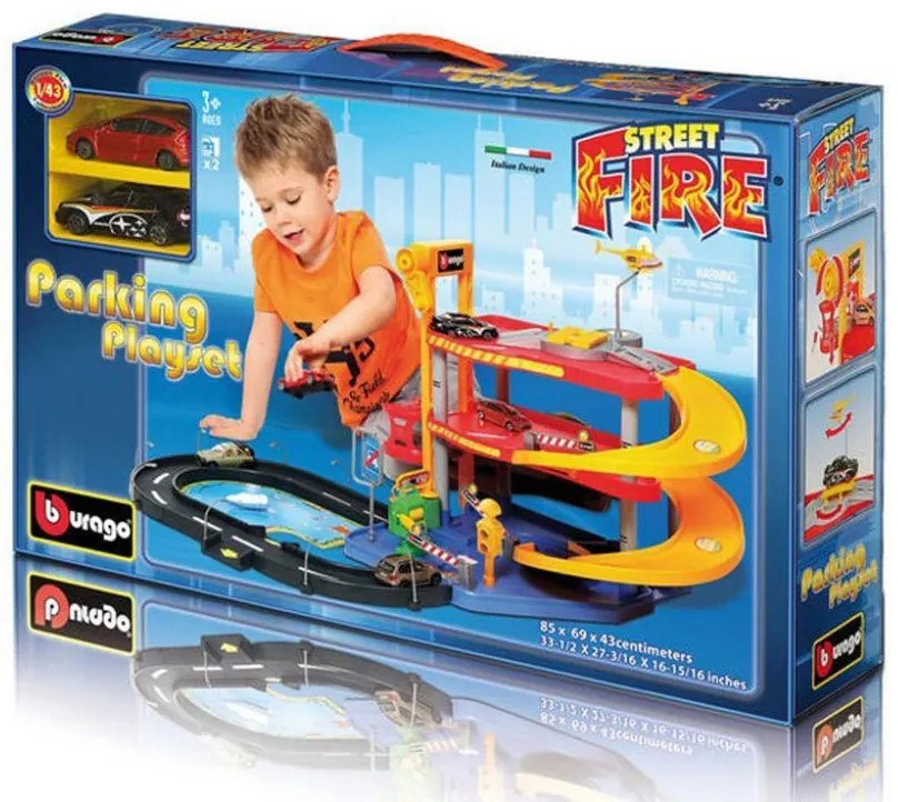Bburago Street Fire - Паркинг с 2 броя коли 1:43