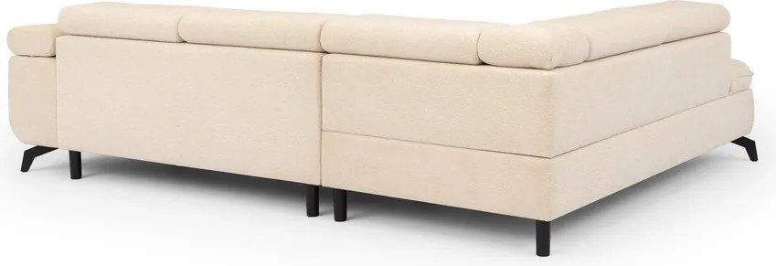 Кремав шенилов ъглов диван (ляв ъгъл L форма) Marbeya – Ropez