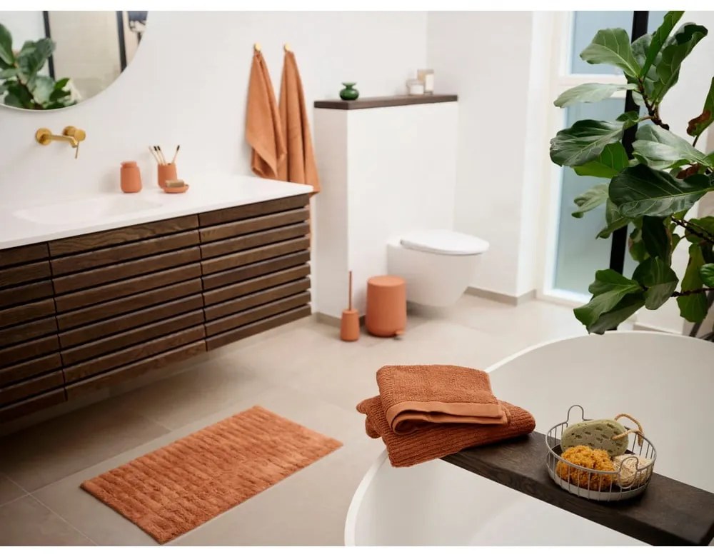 Жълт килим за баня 50x80 cm Tiles – Zone