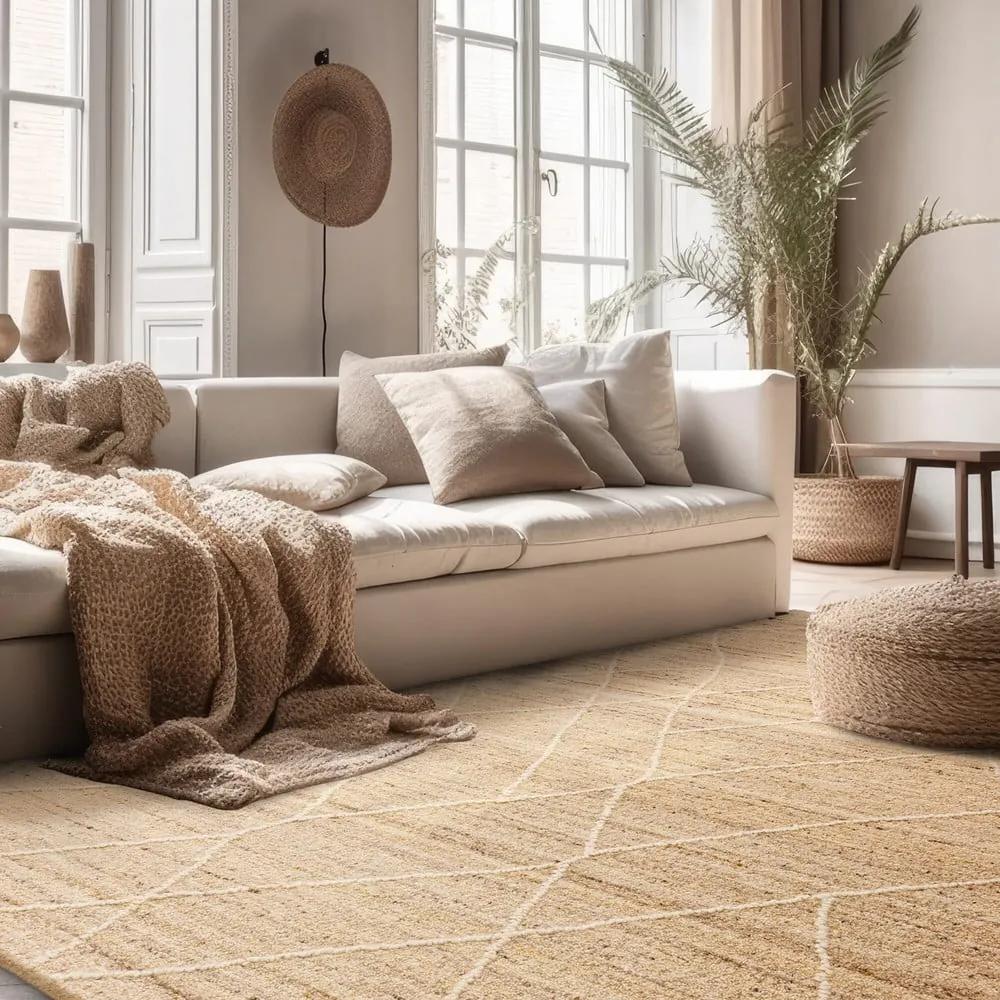 Вълнен килим в естествен цвят 200x290 cm Noah - Asiatic Carpets