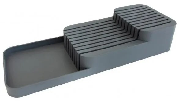 Horecano - Пластмасов органайзер за ножове на две нива 39x14xh7,3см антрацит HOME-(50830-A)