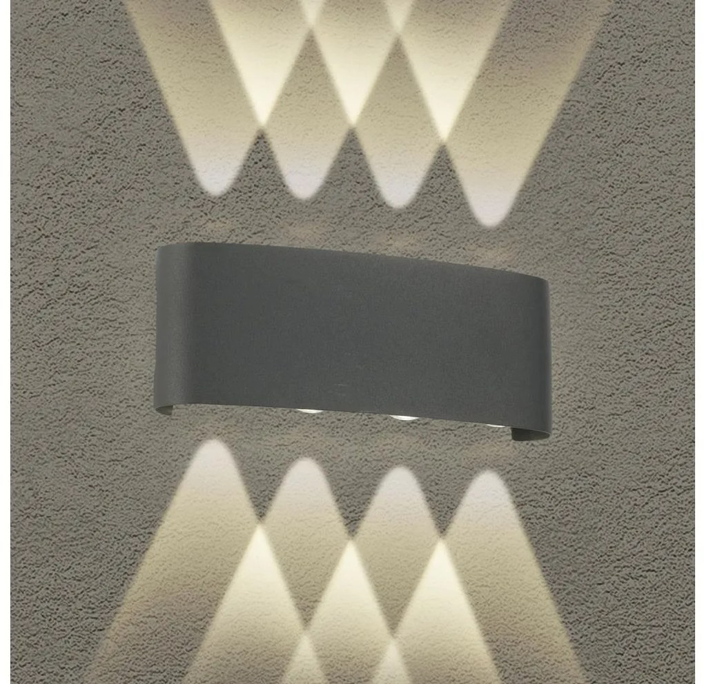 Brilagi - LED външно стенно осветително тяло FLAREBOX LED/8W/230V антрацит IP65