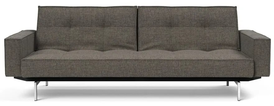 Тъмносив разтегателен диван с подлакътници Chrome Splitback - Innovation