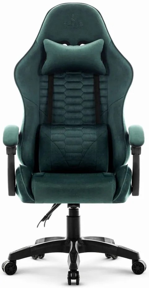 Геймърски стол HC-1000 GREEN - кадифена тъкан