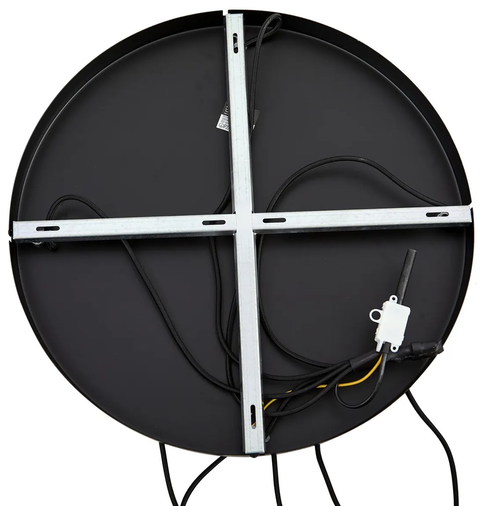 Хотелски шик висяща лампа черна и златна със зелено стъкло 5-лампи - Zuzanna