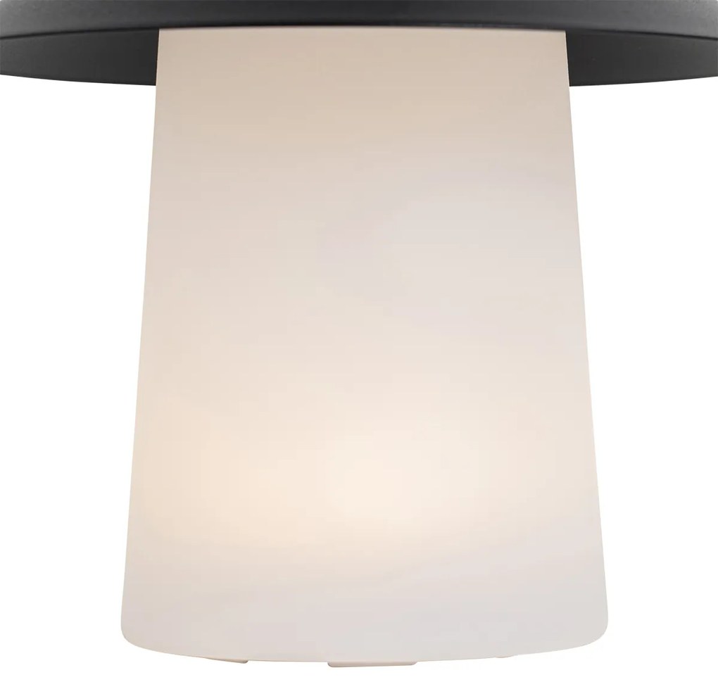 Комплект от 2 настолни лампи гъба черна с акумулаторна LED - Ivan