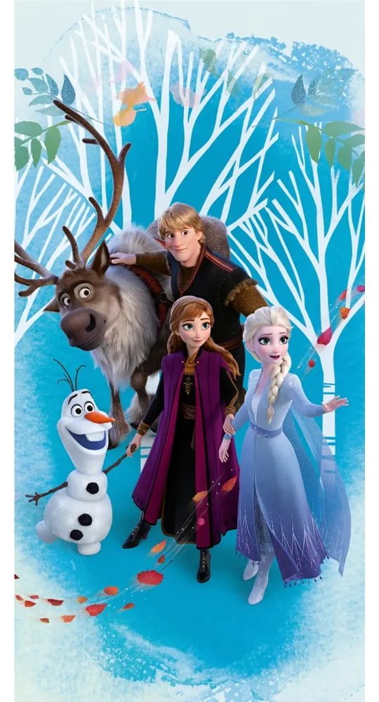 Синя памучна детска кърпа 70x140 cm Frozen "Blue" – Jerry Fabrics