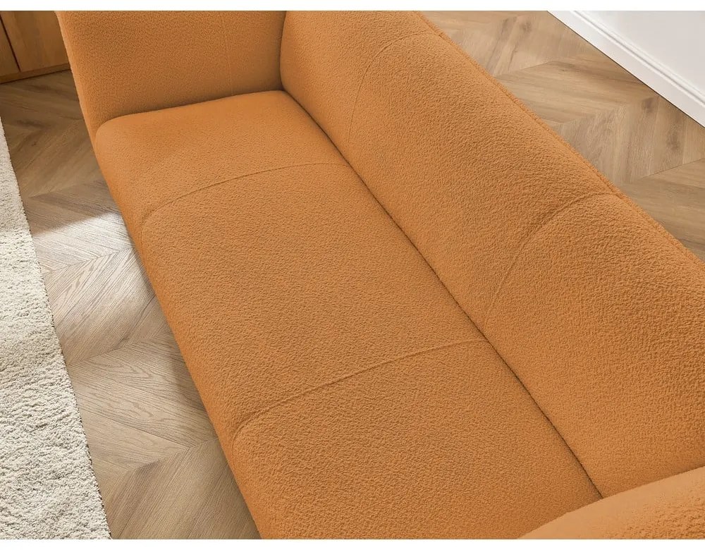 Диван от прежда с примки от букле в цвят горчица 242 cm Giorgia – Bobochic Paris