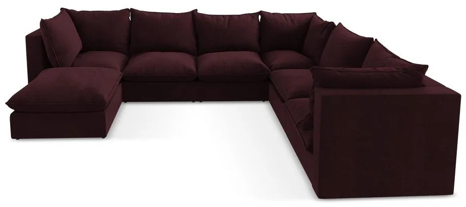 Бордо ъглов диван (десен ъгъл/U форма) Manao – Makamii