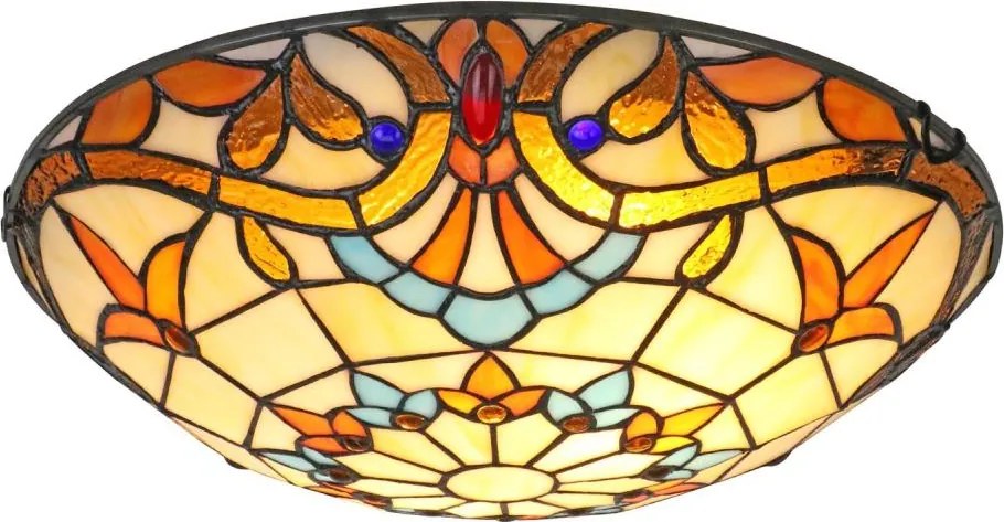 Brilagi - Тифани витражно таванно осветително тяло MIRABELLA 2xE27/60W/230V Ø 40 см