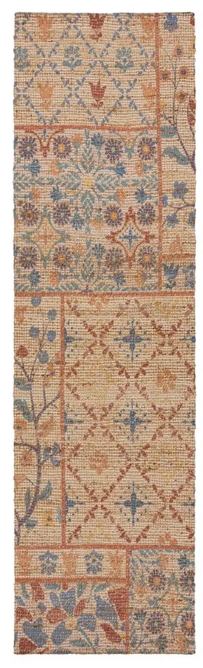 Ръчно изработена пътека със смес от юта в естествен цвят 60x230 cm Taylor Patchwork – Flair Rugs