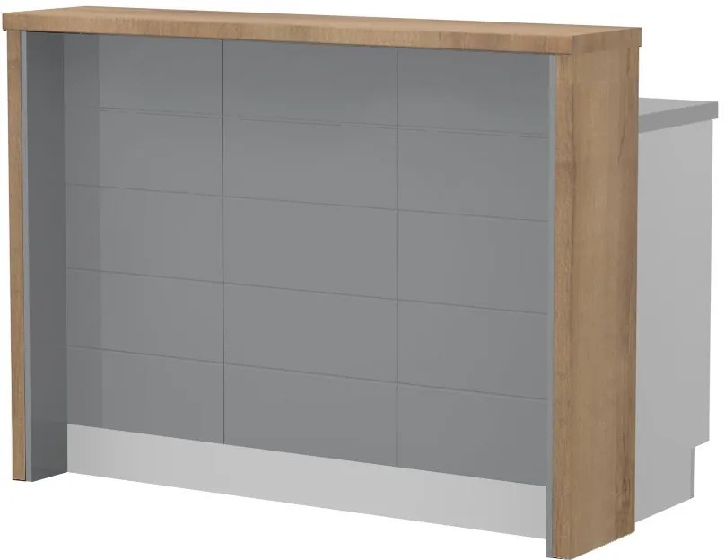 Островна кухненска пейка Hudson-Length: 135 cm.-Gray-Pacific Walnut