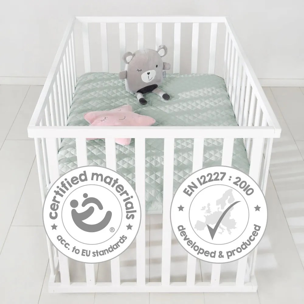 Бяла кошара за игра 100x75 cm на колелца Style – Roba