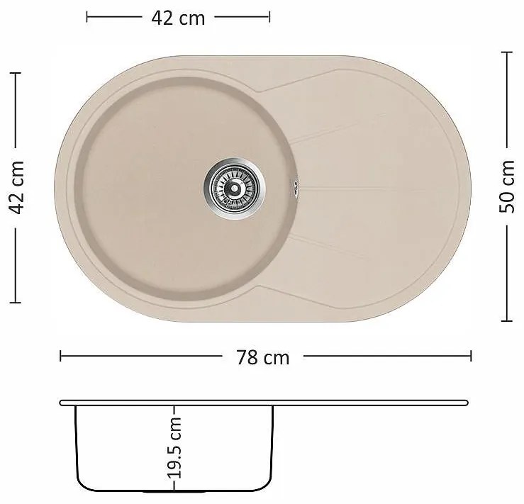 Leks LISA ROUND Мивка за вграждане