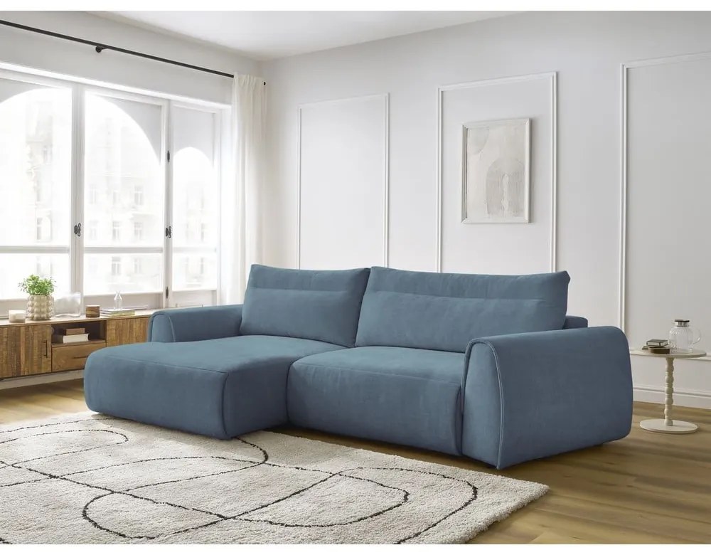 Син ъглов диван Aden – Bobochic Paris