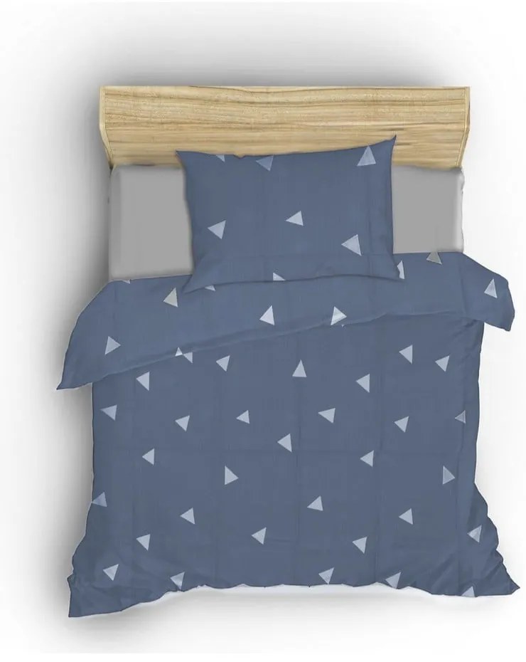 Синьо двойно спално бельо 200x200 cm Üçgen – Mijolnir