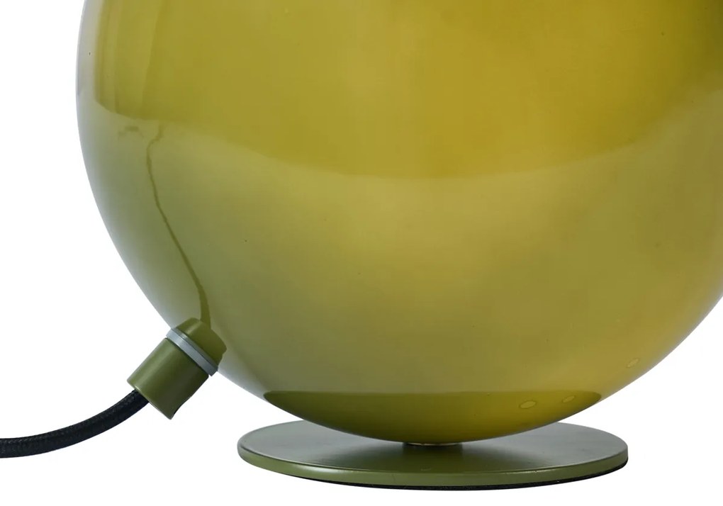 Ретро настолна лампа зелена със стъкло - Mabel