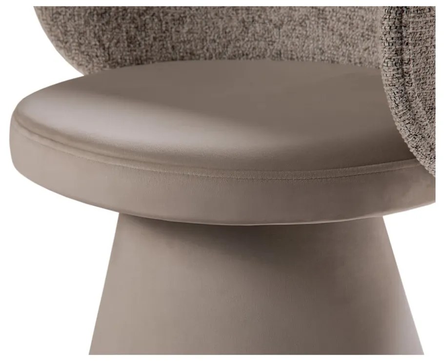 Бежово кадифено кресло Inez – Micadoni