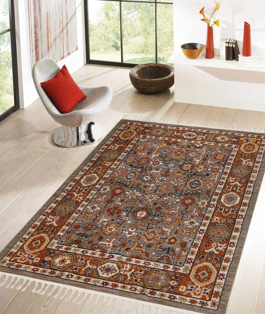 Килим за антре (80 x 300) 80117A - Бежов многоцветен