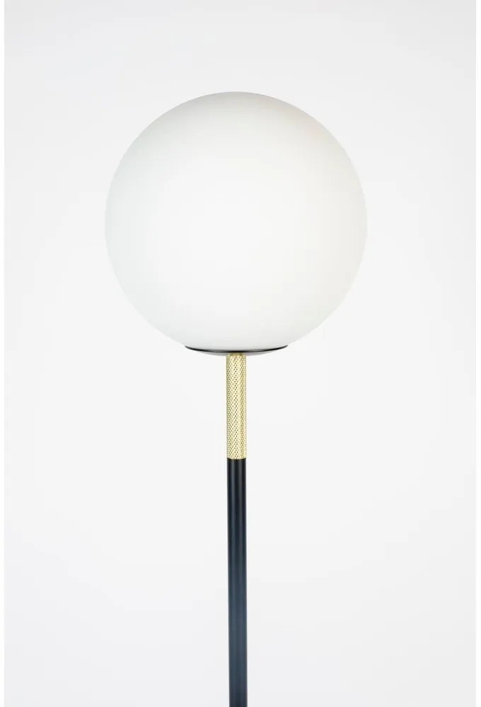 Черно-бялa подова лампа със стъклен абажур (височина 145 cm) Orion – Zuiver