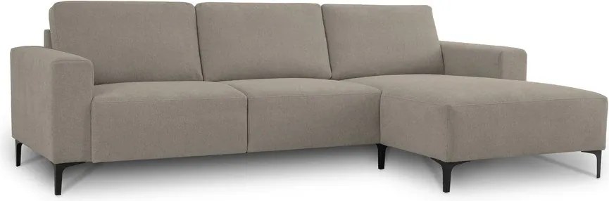 Светлокафяв шенилов ъглов диван (десен ъгъл) Fabian – Scandic