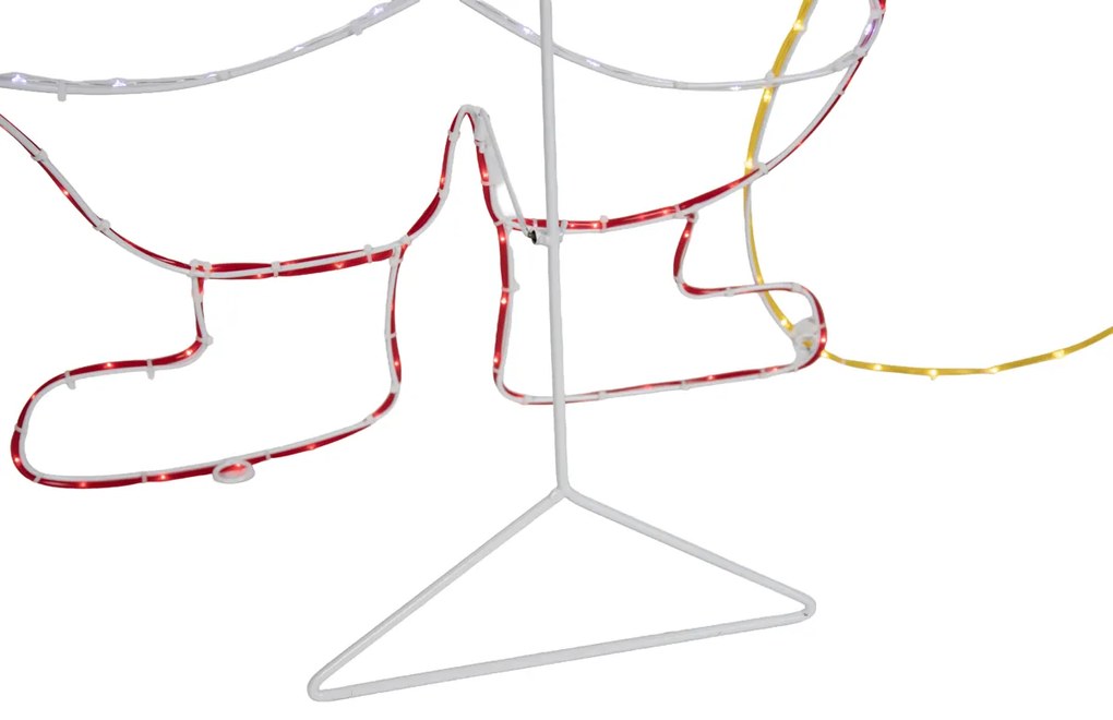 Коледна подова лампа Дядо Коледа 117 см вкл. LED с таймер IP44 - Pax