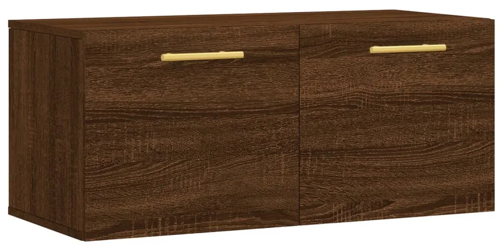 830067 vidaXL Стенен шкаф, кафяв дъб, 80x36,5x35 см, инженерно дърво