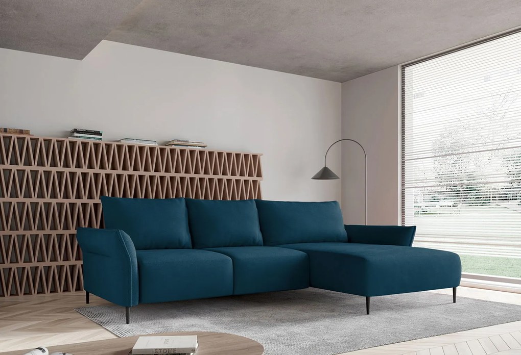 Ъглов диван Джозефин-петрол-ляв