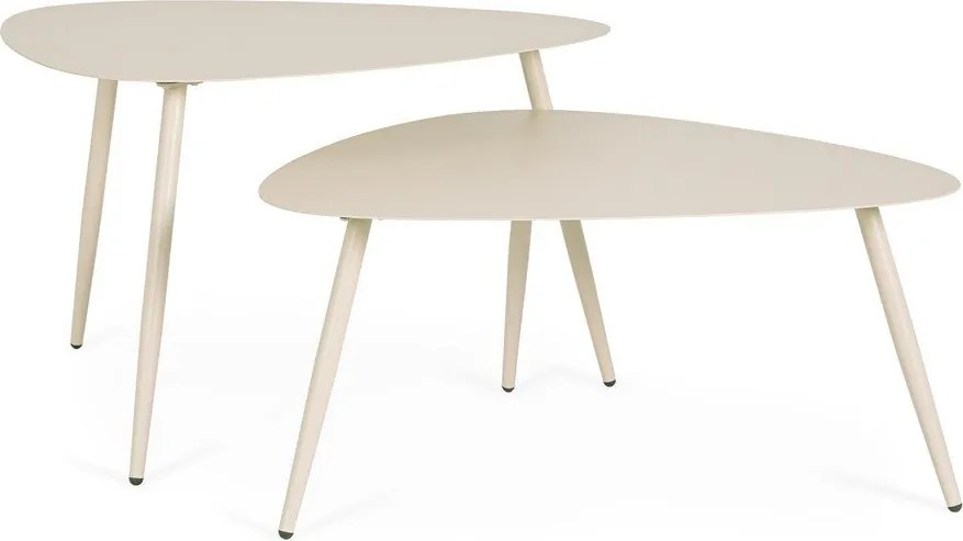 Стоманени градински масички за кафе в комплект 2 бр. 73,5x77,5 cm Yvonne – Bizzotto