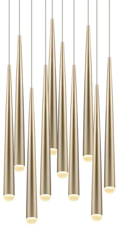 LED висящо осветително тяло в златист цвят ø 30 cm Cala – Trio Select