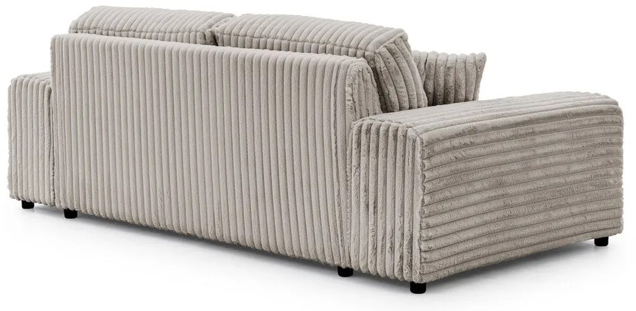 Светлосив диван от рипсено кадифе 213 cm Justin – Ropez