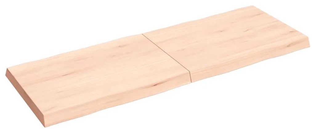 363899 vidaXL Плот за маса 140x50x(2-6) см необработено масивно дърво жив ръб