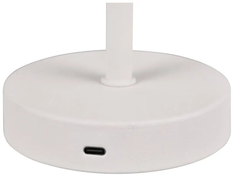 Бяла LED настолна лампа с възможност за димиране (височина 30 cm) Jeff - Reality