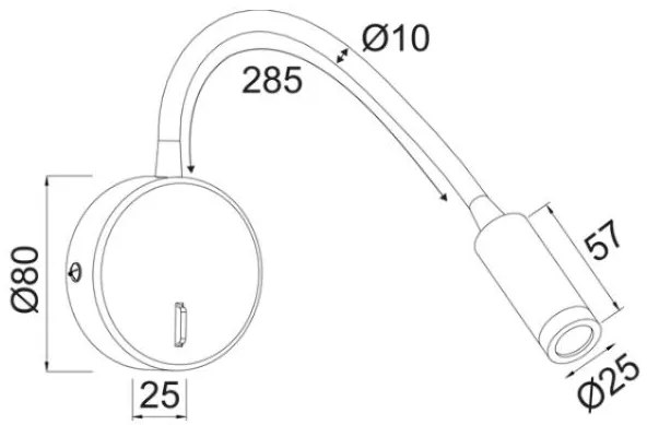 стенна лампа LED Alis-Mauro