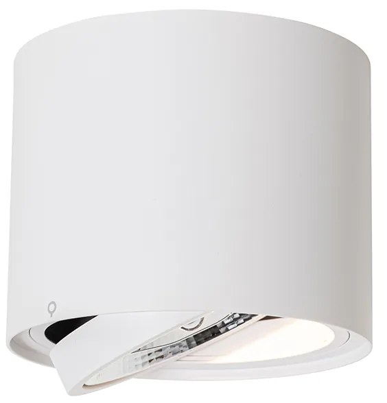 Интелигентен таванен прожектор бял, въртящ се и накланящ се, вкл. Wifi GU10 111mm - Rondoo Up