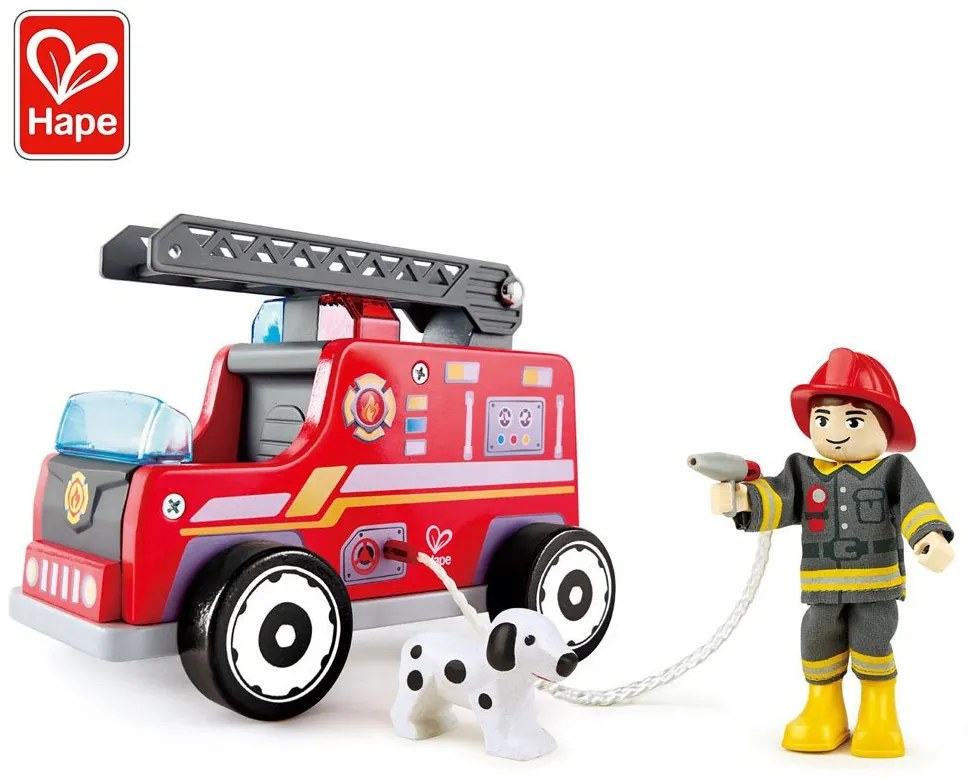 Hape - Дървена пожарна кола H3024