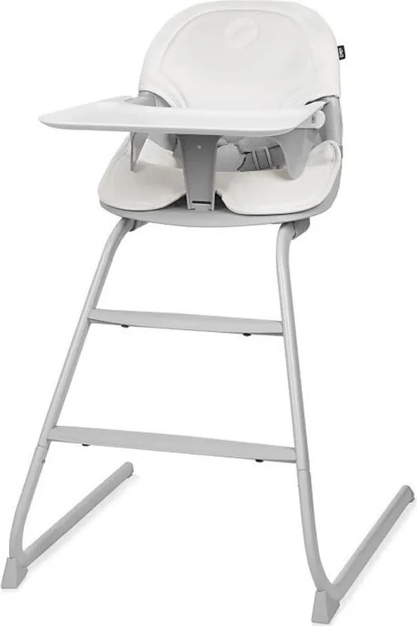 Lionelo - Детски стол за хранене 2 в 1 DALIA бял/сив
