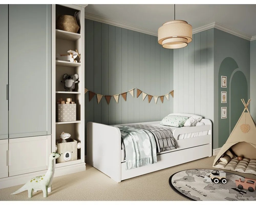 Бяло детско легло 80x200 cm с включен матрак/с включена подматрачна рамка Duuli – ELTAP