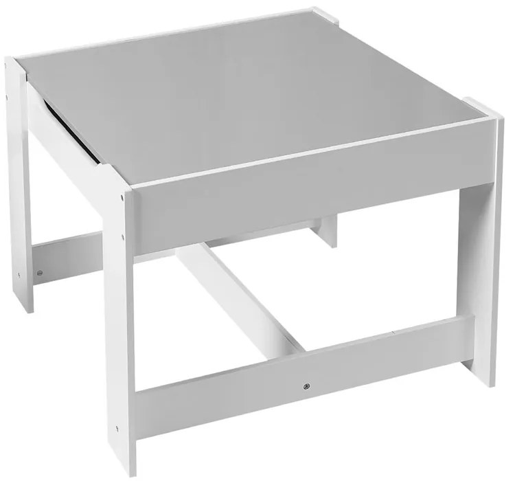GINGER HOME К-кт дървена маса с 2 столчета 2в1 WHITE/GREY