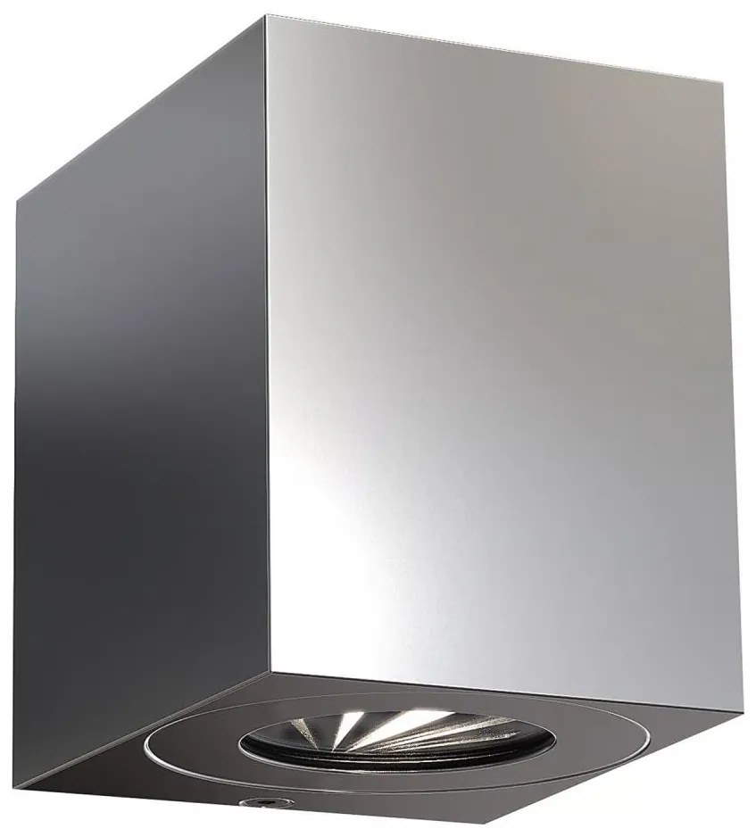 Nordlux - LED външно стенно осветително тяло CANTO 2xLED/5W/230V IP44 неръждаема стомана