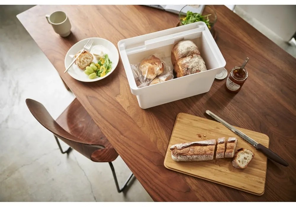 Кошница за бял хляб с бамбуков капак Yamazaki Tower - YAMAZAKI