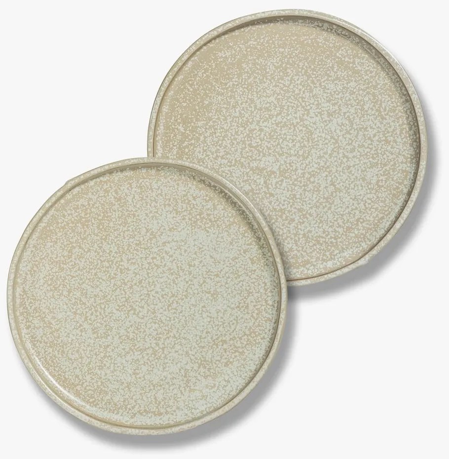 Бежови чинии в комплект от 2 бр. от камък ø 20 cm Sand Grain - Mette Ditmer Denmark