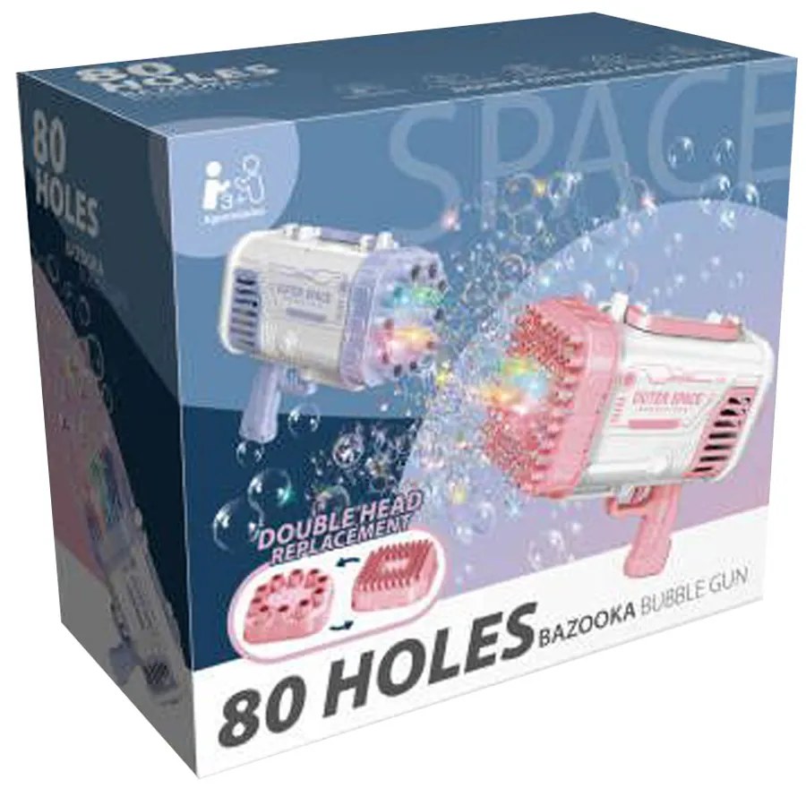 Bubble Gun Outer Space Базука за 80 Балончета Синя