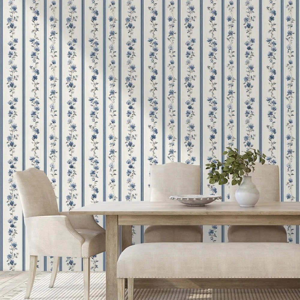 Фототапет – Сини цветя на ивици